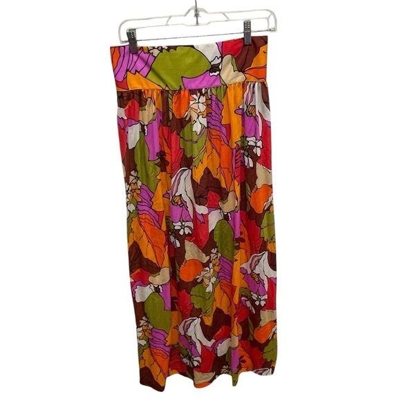 Cole of California vintage 70s beach skirt colorful neon floral women’s small - Picture 2 of 10